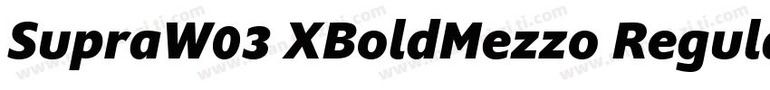 SupraW03 XBoldMezzo Regular字体转换